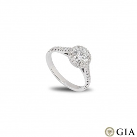 Platinum Round Natural Very Light Green Diamond Ring 0.70ct Platinum Round Natural Very Light Green Diamond Ring 0.70ct